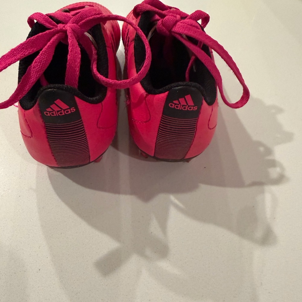 Adidas Kids Pink and Black Soccer cleats sz 11 - Picture 4 of 5